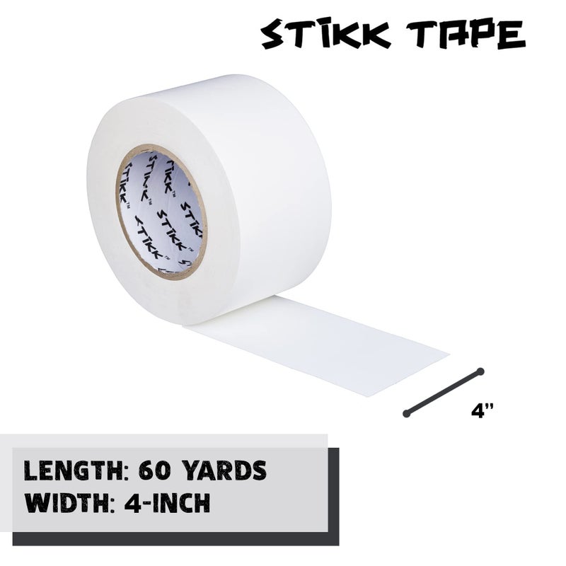 STIKK Gaffer Tape - White Gaffers Tape - 4 inch x 60 Yards - Pro Gaff Tape for Staging Work - Grafting Tape for Filming, Photography, Radio - Effective Heavy-Duty Water Resistant Gaff Tape - Image 2